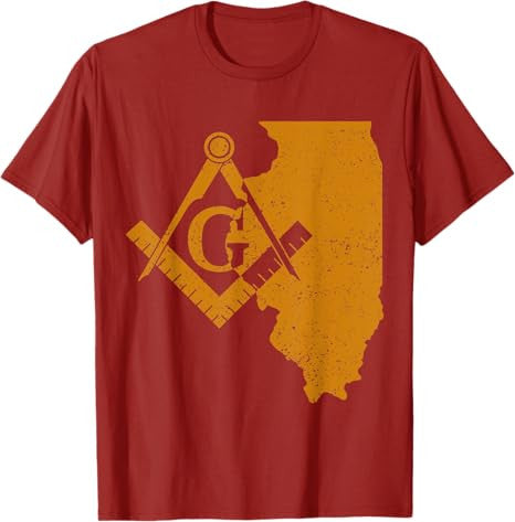 Illinois Masons Grand Lodge AF&AM Freemason Fathers Day Gift T-Shirt - FUKAMASONIC