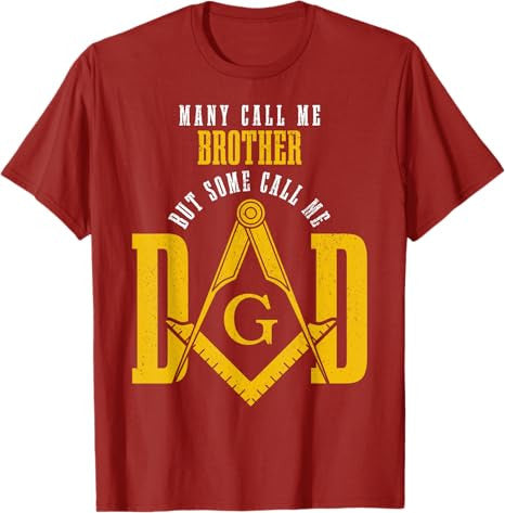 Mason Dad Square & Compass Masonic Freemason T-Shirt - FUKAMASONIC