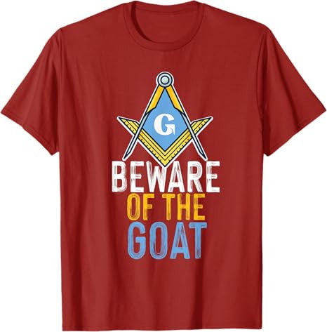 Freemasonry Square And Compasses Goat Design T-Shirt - FUKAMASONIC