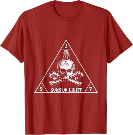 Masons Sons Of Light 357 Skull & Bone Masonic Father's Day T-Shirt - FUKAMASONIC
