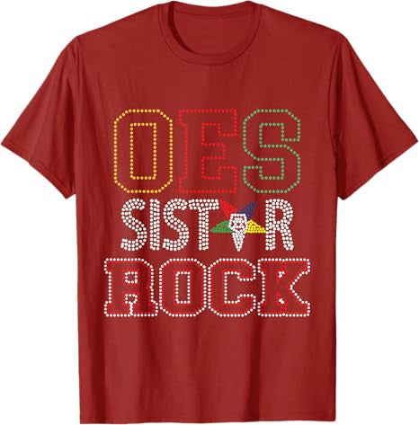 OES SiStar Sister Rock Order of the Eastern Star Parents Day T-Shirt - FUKAMASONIC