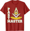 Freemason Past Master Symbol Square & Compasses Father's Day T-Shirt - FUKAMASONIC