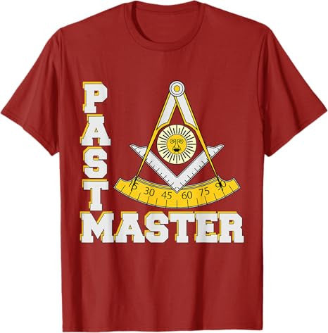Freemason Past Master Symbol Square & Compasses Father's Day T-Shirt - FUKAMASONIC