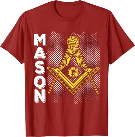 Masonic Freemasonry Fraternal Square Compass Mason T-Shirt - FUKAMASONIC