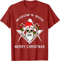 Masonic Widow's Son Compass Square Freemason Merry Christmas T-Shirt - FUKAMASONIC