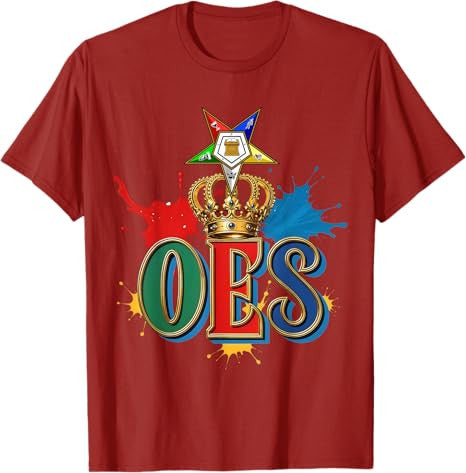 OES Queen Sisters Beautiful Crown Order of the Eastern Star T-Shirt - FUKAMASONIC