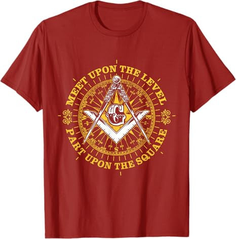 Freemason Meet Upon the Level Part Upon The Square Masonic T-Shirt - FUKAMASONIC