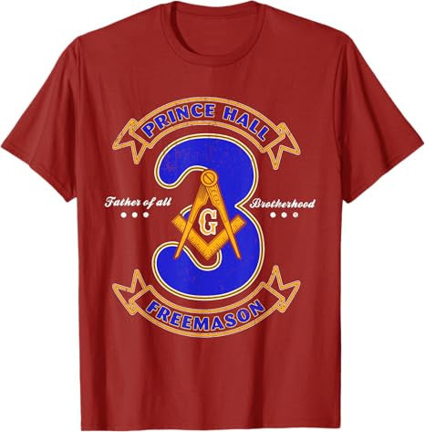 Prince Hall Mason Brotherhood 3 Degrees Of Light Freemason T-Shirt - FUKAMASONIC