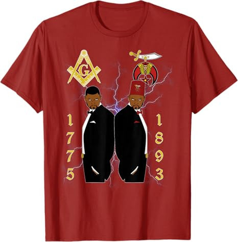 Shriners 1893 Masons 1775 Shrine PHA Mason Brothers Masonic T-Shirt - FUKAMASONIC