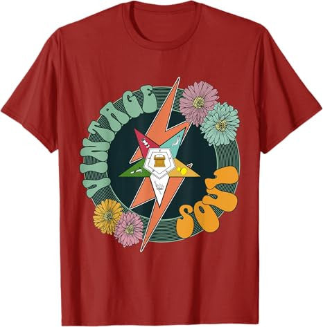 OES Vintage Soul Retro Flower Eastern Star Fall Thanksgiving T-Shirt - FUKAMASONIC