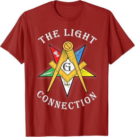 OES Mason The Light Connection Star Square Parents Christmas T-Shirt - FUKAMASONIC