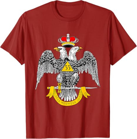 33rd Degree Mason T Shirt Masonic Tee Scottish Rite Down T-Shirt - FUKAMASONIC
