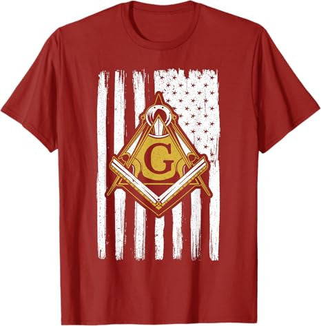 Freemason Masonic USA Flag Fraternal America T-Shirt - FUKAMASONIC