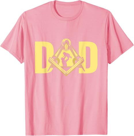 Dad Father's Day Square Compass Freemason Freemasonry T-Shirt - FUKAMASONIC