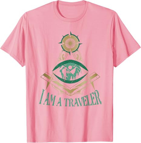 Masonic Freemasonry Fraternal Square Compass I Am A Traveler T-Shirt - FUKAMASONIC