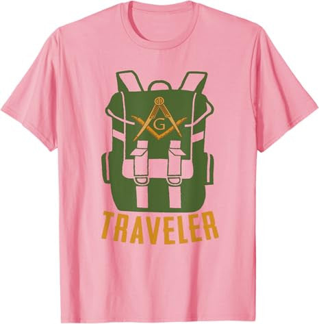 Masonic Freemasonry Fraternal Square Compass Traveler T-Shirt - FUKAMASONIC