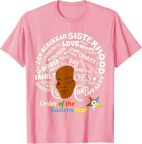 OES Sister Afro PHA Queen Order the Eastern Star Christmas T-Shirt - FUKAMASONIC