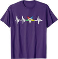 OES Order of the Eastern Star Logo EKG Heartbeat T-Shirt - FUKAMASONIC