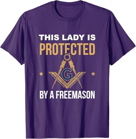 Freemason Wife Masonic Fraternal Freemasonry Square Compass T-Shirt - FUKAMASONIC