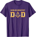 Masonic World's Greatest Dad, Father's Day Gift Freemason T-Shirt - FUKAMASONIC