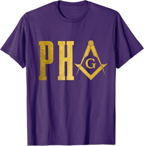 PHA Prince Hall Mason Freemason Masonic Square & Compass T-Shirt - FUKAMASONIC