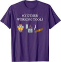 My Other Working Tools Masonic Cigar Smoking Mason Fun Gear T-Shirt - FUKAMASONIC