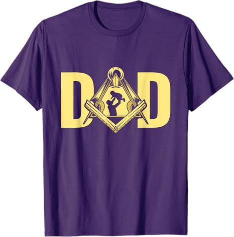 Dad Father's Day Square Compass Freemason Freemasonry T-Shirt - FUKAMASONIC