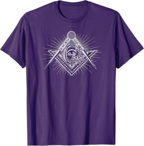 MASONIC SQUARE AND COMPASS FREEMASON ALL SEEING EYE T-Shirt - FUKAMASONIC