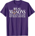Real Masons Spread Love And Light, Freemason Masonic T-Shirt - FUKAMASONIC
