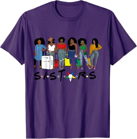 OES Sistars Traveling Eastern Star Afro Sisters Mother's Day T-Shirt - FUKAMASONIC