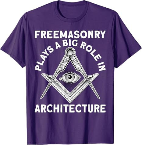 Freemasonry Architecture Square And Compasses T-Shirt - FUKAMASONIC