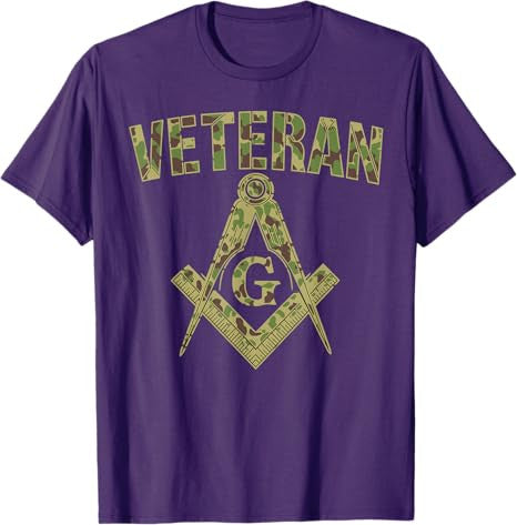 Mason Masonic Camo Freemason Veteran T-Shirt - FUKAMASONIC