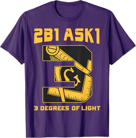 Freemason 2B1Ask1 3 Degrees Of Light Compass Square Masonic T-Shirt - FUKAMASONIC