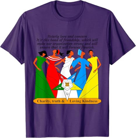OES Sisterly Love & Concern Charity Truth & Loving Kindness T-Shirt - FUKAMASONIC