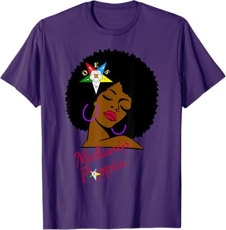 OES Melanin Sister Afro of the Eastern Star Thanksgiving T-Shirt - FUKAMASONIC
