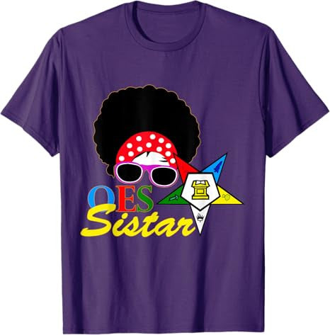 OES Afro Sistar Head Band Sunglasses Star Parents' Day T-Shirt - FUKAMASONIC