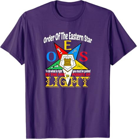 Order Of The Eastern Star OES Guided By The Light Sisterhood T-Shirt - FUKAMASONIC