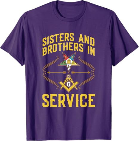 Sisters In Service OES Masonry Masonic Freemason Freemasonry T-Shirt - FUKAMASONIC