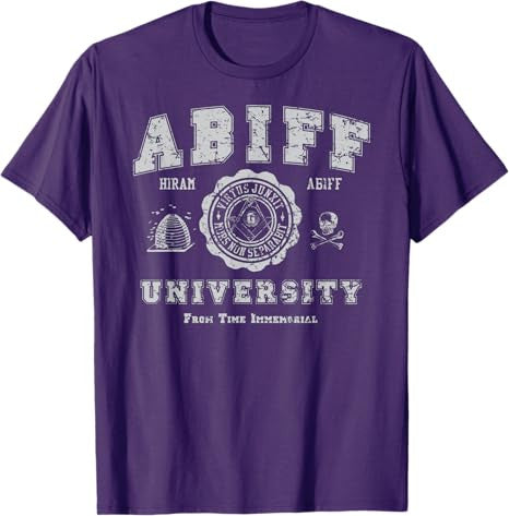 Abiff University, Masonic Tee Shirt T-Shirt - FUKAMASONIC