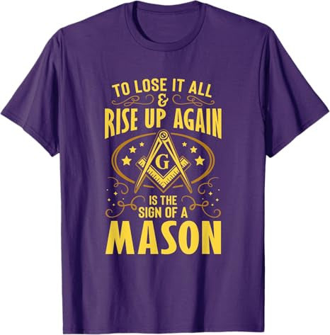 Sign Of A Mason Masonry Masonic Freemason Freemasonry T-Shirt - FUKAMASONIC