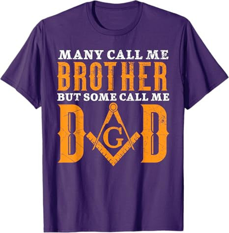 Freemason Dad Masonic Fraternal Freemasonry Square Compass T-Shirt - FUKAMASONIC