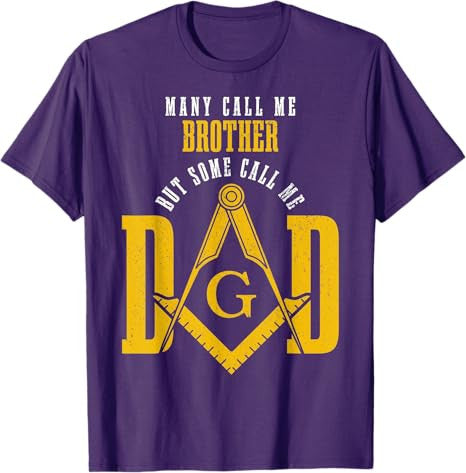 Mason Dad Square & Compass Masonic Freemason T-Shirt - FUKAMASONIC