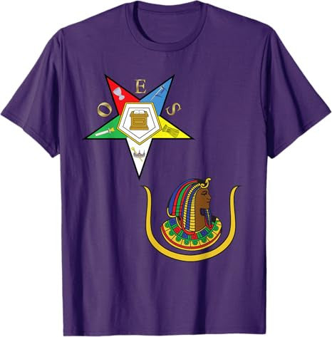 OES Daughters of Isis Split T Shirt PHA Eastern Star Tee DOI T-Shirt - FUKAMASONIC