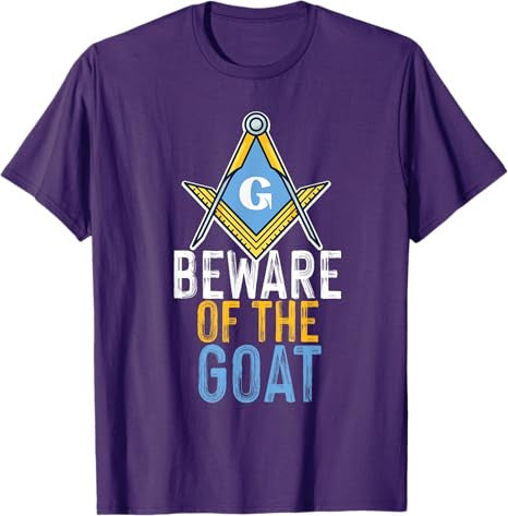 Freemasonry Square And Compasses Goat Design T-Shirt - FUKAMASONIC