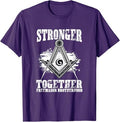 Stronger Together Masonry Freemasonry Masonic Freemason T-Shirt - FUKAMASONIC