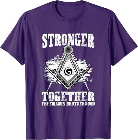 Stronger Together Masonry Freemasonry Masonic Freemason T-Shirt - FUKAMASONIC