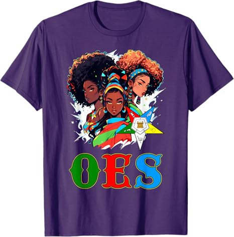 OES Sisters Afro Squad Team Eastern Star Women's Equality T-Shirt - FUKAMASONIC
