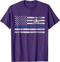 Masonic Police Thin Blue Line Flag Mason T-Shirt - FUKAMASONIC