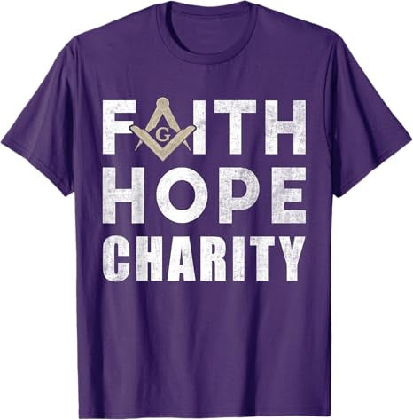 Faith Hope Charity Pillar Freemasonry Freemasons Masonic T-Shirt - FUKAMASONIC