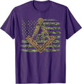 American Camo Flag Mason Masonic Camo Freemason T-Shirt - FUKAMASONIC